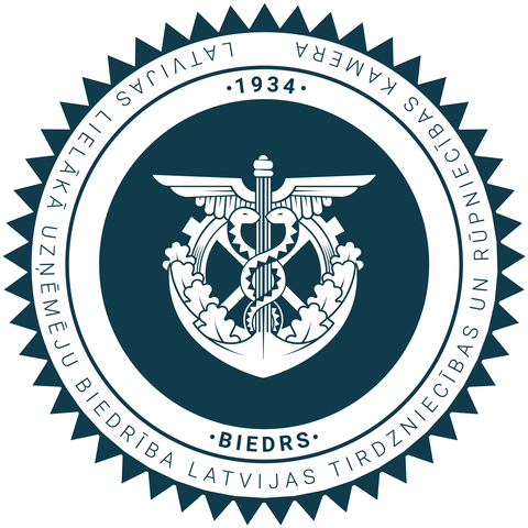 Latvijas Tirdzniecības un rūpniecības kameras (LTRK) biedra zīmogs, dibināta 1934. gadā. SIA Wonderstore (Balansis) ir LTRK biedrs Nr. 8732.