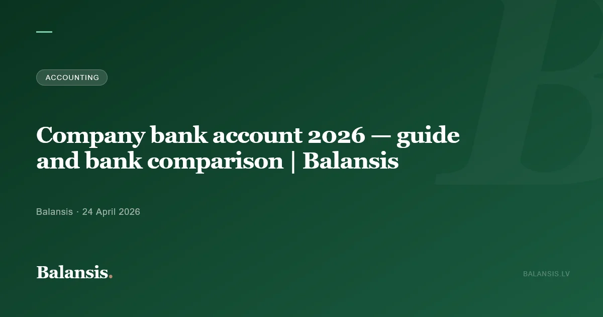 Company bank account 2026 — guide and bank comparison