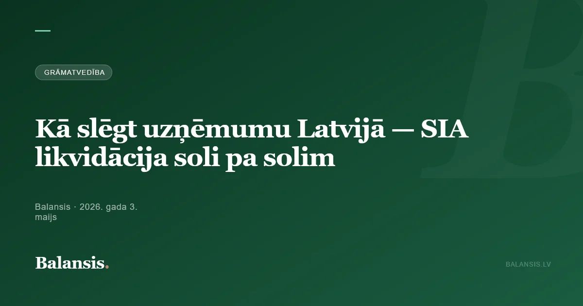 Kā slēgt uzņēmumu Latvijā — SIA likvidācija soli pa solim