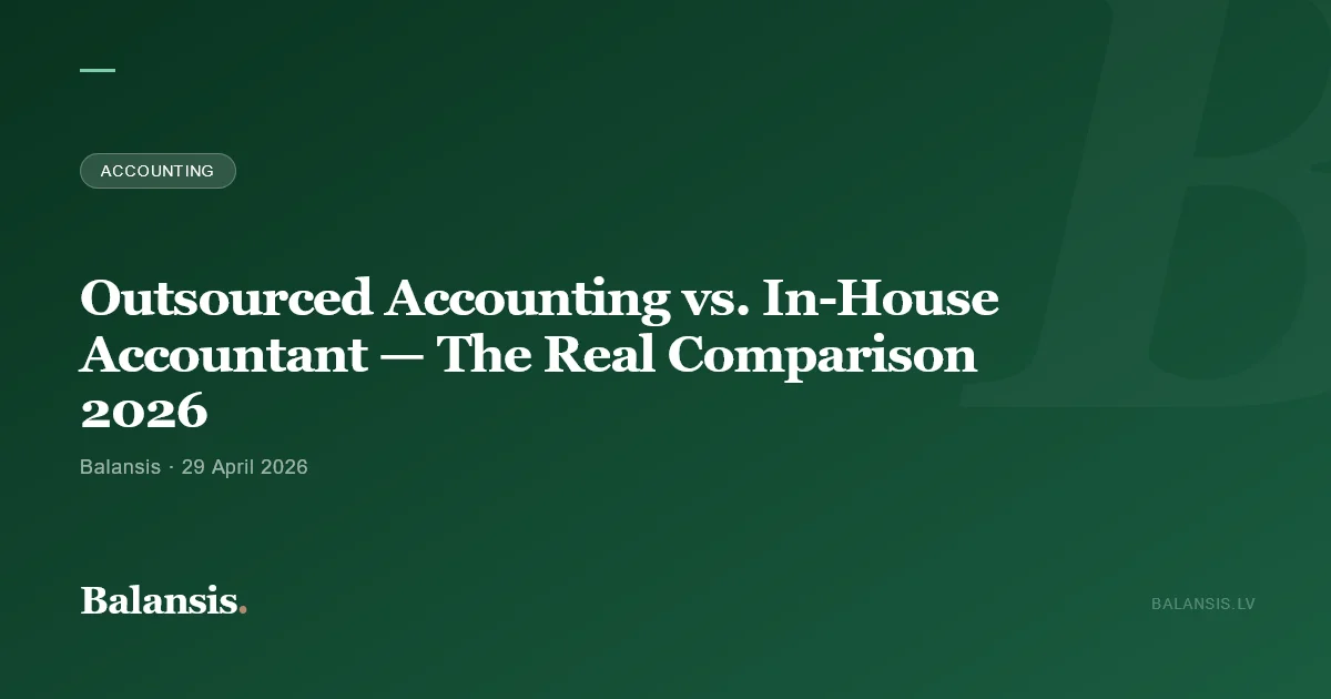 Outsourced Accounting vs. In-House Accountant — The Real Comparison 2026